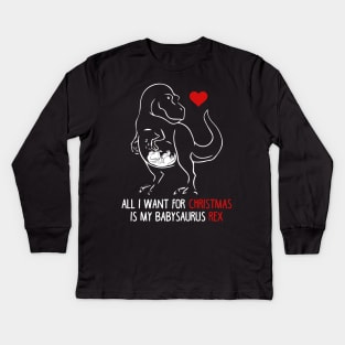 All I Want For Christmas Is My Grandkids Kids Long Sleeve T-Shirt